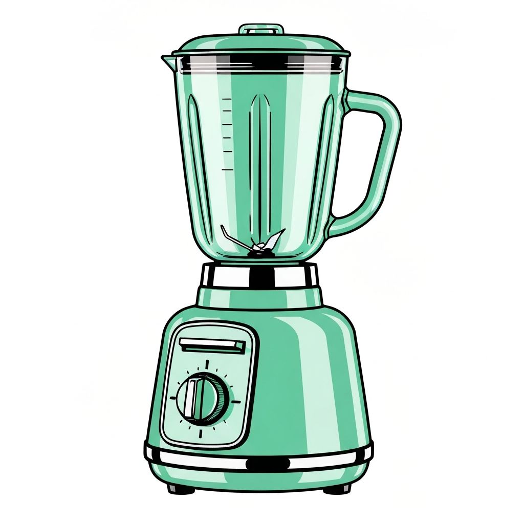Mint retro kitchen blender